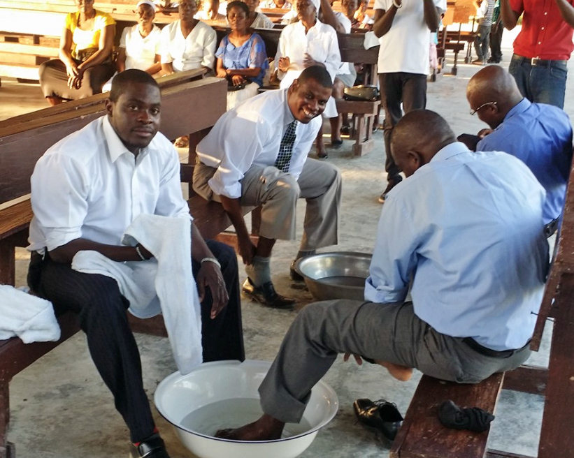 pastors washing feet