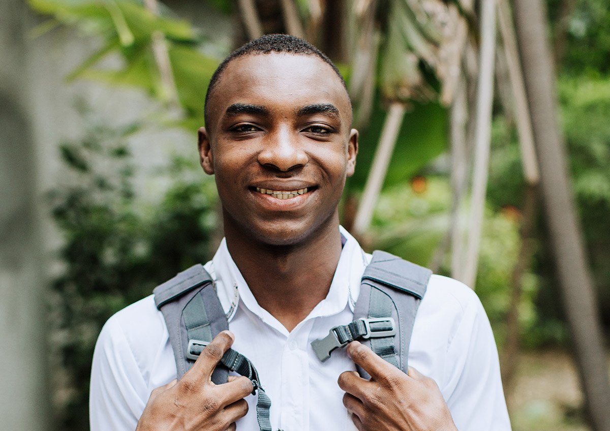 Robenson in school uniform